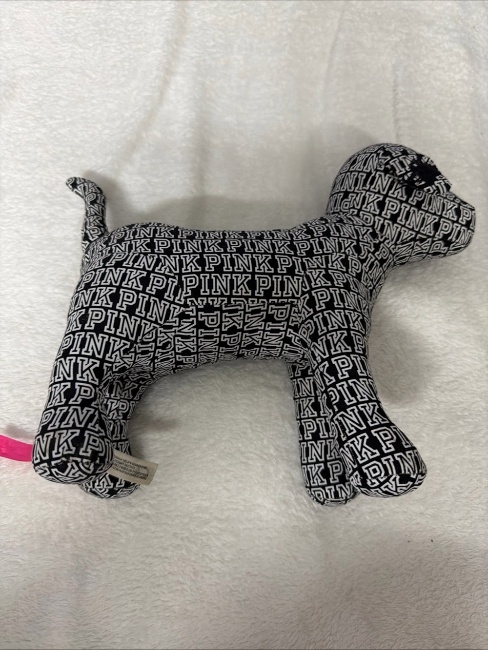 PINK Victoria's Secret Black & White Logo Dog Pillow